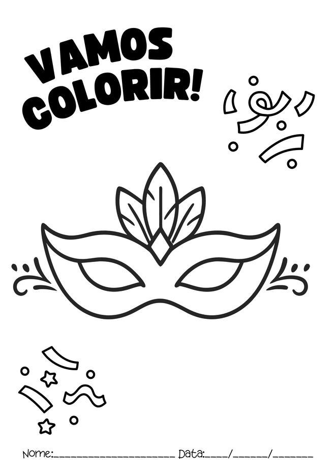 Máscaras de carnal para imprimir e colorir para imprimir página 2